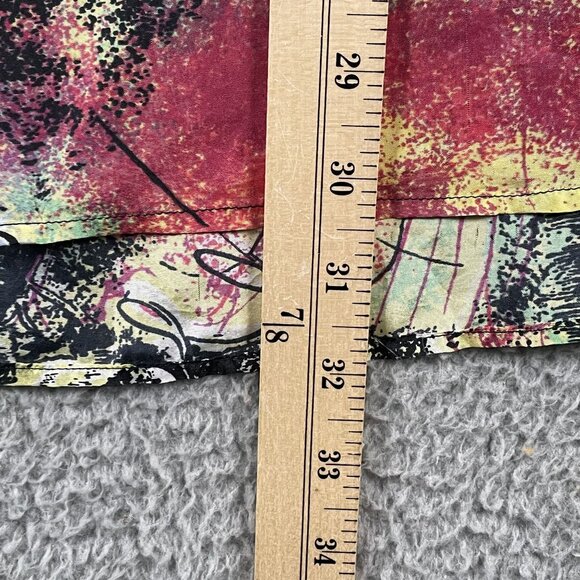 Summa Silk Shirt Mens Large Colorful 100% Silk Button Down Party Summer - Picture 4 of 7